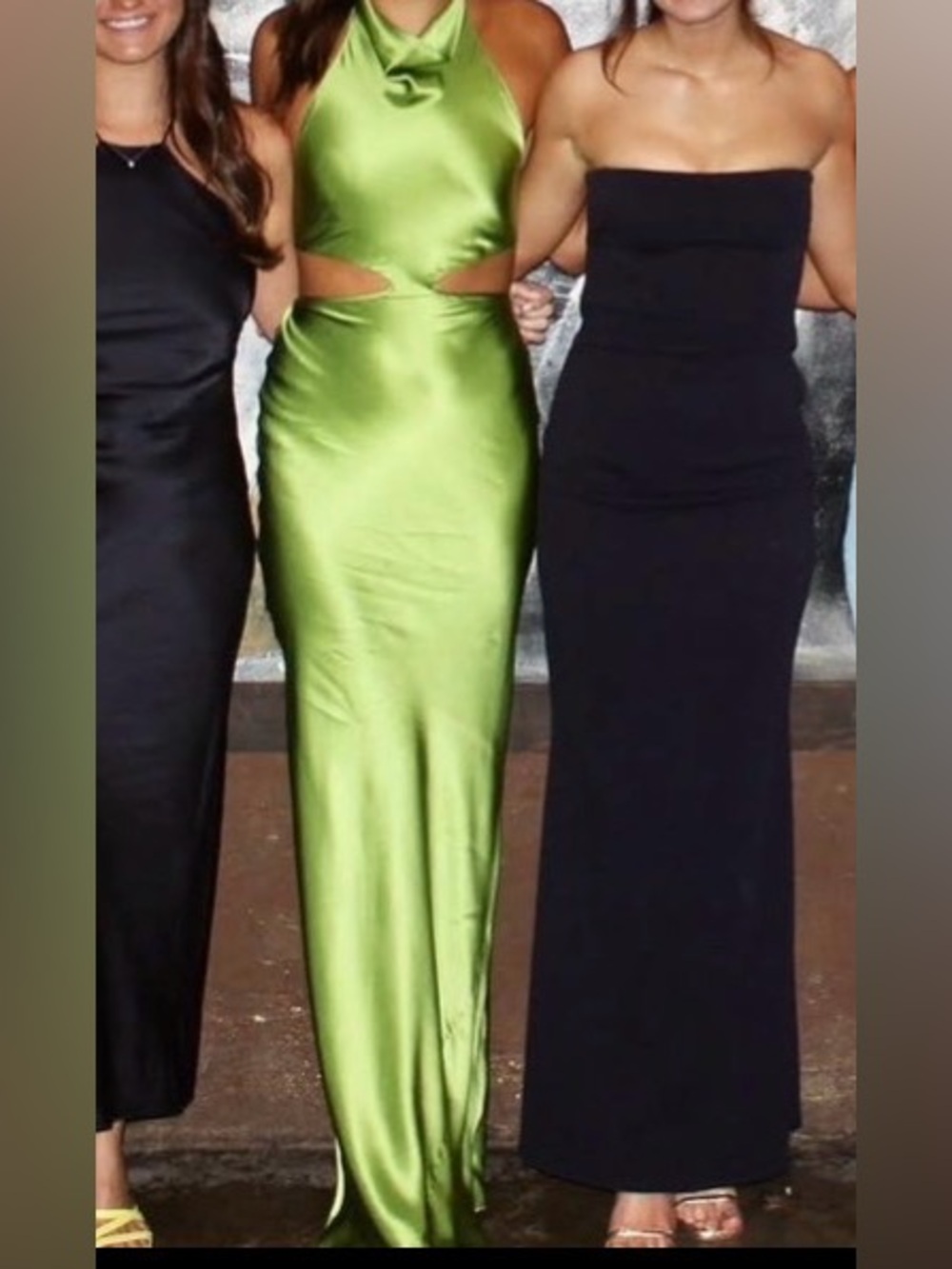 Amanda Uprichard Kaye Cutout Halter Evening Gown